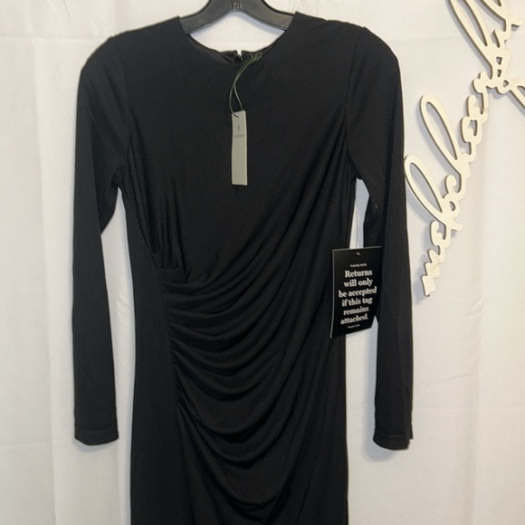 Black Ruched Nicole Dress - Picture 7 of 11